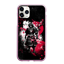 Чехол iPhone 11 Pro матовый Ghost of Tsushima - samurai, цвет: 3D-розовый