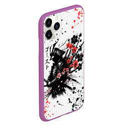 Чехол iPhone 11 Pro матовый Ghost of Tsushima - sakura samurai ghost, цвет: 3D-фиолетовый — фото 2