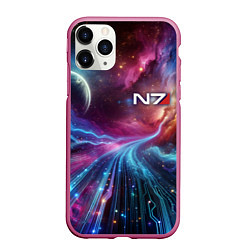 Чехол iPhone 11 Pro матовый Mass Effect - N7