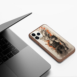 Чехол iPhone 11 Pro матовый Super Saiyan Goku, цвет: 3D-коричневый — фото 2