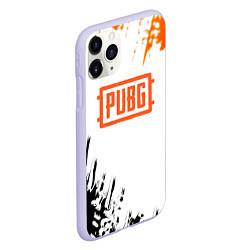 Чехол iPhone 11 Pro матовый PUBG краски гранж, цвет: 3D-светло-сиреневый — фото 2