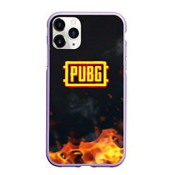 Чехол iPhone 11 Pro матовый Pubg fire abstraction