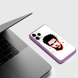 Чехол iPhone 11 Pro матовый Красный Тайлер Дерден, цвет: 3D-фиолетовый — фото 2