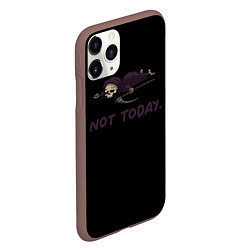Чехол iPhone 11 Pro матовый Не сегодня - уставшая смерть, цвет: 3D-коричневый — фото 2