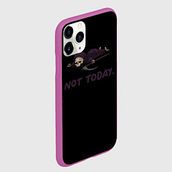Чехол iPhone 11 Pro матовый Не сегодня - уставшая смерть, цвет: 3D-фиолетовый — фото 2