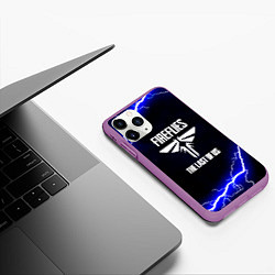 Чехол iPhone 11 Pro матовый The Last of Us молнии, цвет: 3D-фиолетовый — фото 2