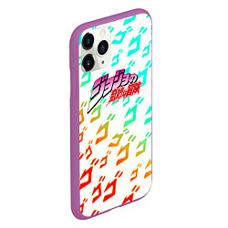 Чехол iPhone 11 Pro матовый JoJo Bizarre pattern, цвет: 3D-фиолетовый — фото 2