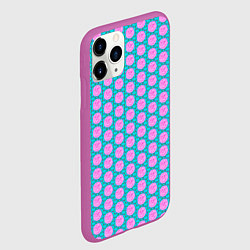 Чехол iPhone 11 Pro матовый Паттерн розы с ленточкой, цвет: 3D-фиолетовый — фото 2