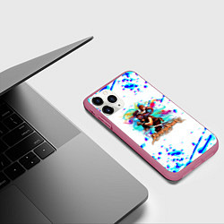 Чехол iPhone 11 Pro матовый Prince of Persia краски брызги, цвет: 3D-малиновый — фото 2