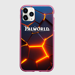 Чехол iPhone 11 Pro матовый Palworld logo разлом плит