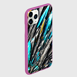 Чехол iPhone 11 Pro матовый Камень и драгоценные кристаллы, цвет: 3D-фиолетовый — фото 2