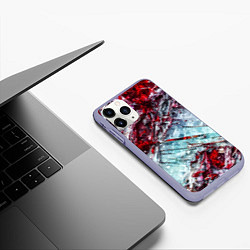 Чехол iPhone 11 Pro матовый Лёд и кровь, цвет: 3D-светло-сиреневый — фото 2