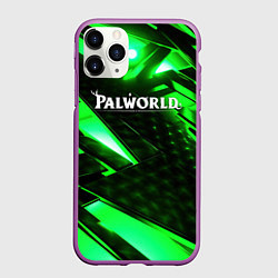 Чехол iPhone 11 Pro матовый Palworld logo green neon