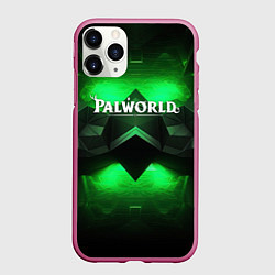 Чехол iPhone 11 Pro матовый Palworld logo green dark