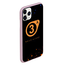 Чехол iPhone 11 Pro матовый Half life краски текстура брызги, цвет: 3D-розовый — фото 2