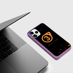 Чехол iPhone 11 Pro матовый Half life краски текстура брызги, цвет: 3D-фиолетовый — фото 2