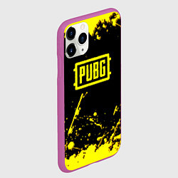 Чехол iPhone 11 Pro матовый Пабг жёлтые краски геймер, цвет: 3D-фиолетовый — фото 2