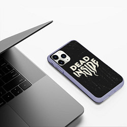 Чехол iPhone 11 Pro матовый Dead inside арт, цвет: 3D-светло-сиреневый — фото 2