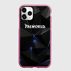 Чехол iPhone 11 Pro матовый Palworld лого на черном стильном фоне