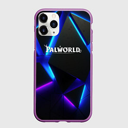 Чехол iPhone 11 Pro матовый Palworld неоновые плиты абстракция