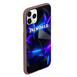 Чехол iPhone 11 Pro матовый Palworld логотип на ярких неоновых плитах, цвет: 3D-коричневый — фото 2