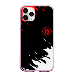 Чехол iPhone 11 Pro матовый Manchester United flame fc