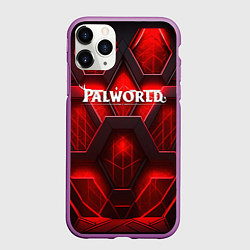 Чехол iPhone 11 Pro матовый Palworld логотип красная объемная абстракция
