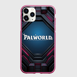Чехол iPhone 11 Pro матовый Palworld логотип космический стиль, цвет: 3D-малиновый