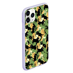 Чехол iPhone 11 Pro матовый Котофляж, цвет: 3D-светло-сиреневый — фото 2