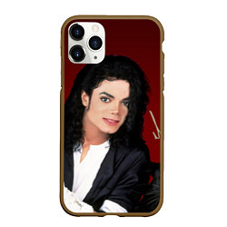 Чехол iPhone 11 Pro матовый Michael Jackson с пантерой и автографом, цвет: 3D-коричневый