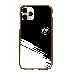 Чехол iPhone 11 Pro матовый Borussia текстура краски, цвет: 3D-коричневый