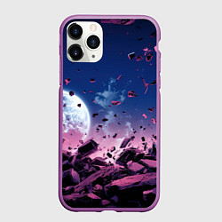 Чехол iPhone 11 Pro матовый Абстрактные частицы в космосе