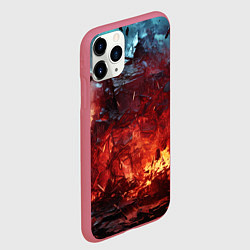 Чехол iPhone 11 Pro матовый Абстрактный взрыв, цвет: 3D-малиновый — фото 2