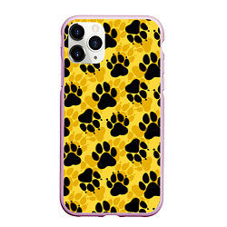 Чехол iPhone 11 Pro матовый Dogs paws, цвет: 3D-розовый