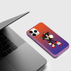 Чехол iPhone 11 Pro матовый Ёж Шэдоу Соник, цвет: 3D-фиолетовый — фото 2