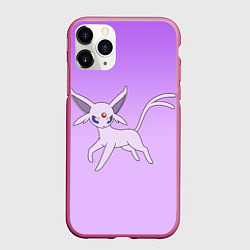 Чехол iPhone 11 Pro матовый Espeon Pokemon - розовая кошка покемон