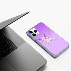 Чехол iPhone 11 Pro матовый Espeon Pokemon - розовая кошка покемон, цвет: 3D-светло-сиреневый — фото 2