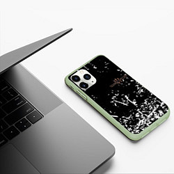 Чехол iPhone 11 Pro матовый Three days grace краски, цвет: 3D-салатовый — фото 2