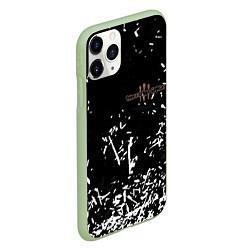 Чехол iPhone 11 Pro матовый Three days grace краски, цвет: 3D-салатовый — фото 2