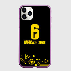 Чехол iPhone 11 Pro матовый Rainbow six siege том клэнси, цвет: 3D-фиолетовый