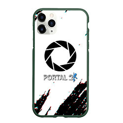 Чехол iPhone 11 Pro матовый Portal 2 краски валв, цвет: 3D-темно-зеленый