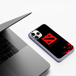 Чехол iPhone 11 Pro матовый Dota 2 краски текстура, цвет: 3D-светло-сиреневый — фото 2