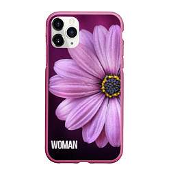 Чехол iPhone 11 Pro матовый Фиолетовый цветок - WOMAN