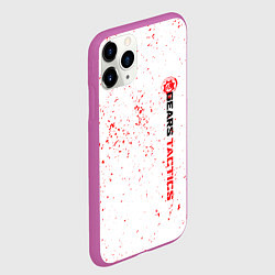 Чехол iPhone 11 Pro матовый Gears of War красные брызги, цвет: 3D-фиолетовый — фото 2