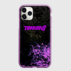 Чехол iPhone 11 Pro матовый Tekken 8 неоновые краски спорт, цвет: 3D-фиолетовый