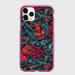 Чехол iPhone 11 Pro матовый Тату машинка