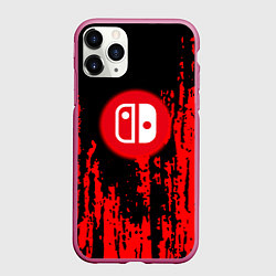 Чехол iPhone 11 Pro матовый Nintendo огенное лого краски, цвет: 3D-малиновый