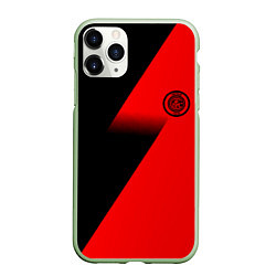 Чехол iPhone 11 Pro матовый Inter geometry red sport, цвет: 3D-салатовый