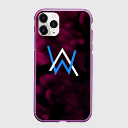 Чехол iPhone 11 Pro матовый Алан Волкер огенный стиль градиент
