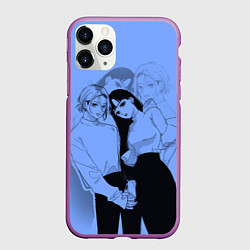 Чехол iPhone 11 Pro матовый Эмми и Син - Любовь с кончиков пальцев, цвет: 3D-фиолетовый